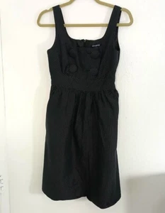 Banana Republic Damen schwarz weiß gepunktet ärmellos Etuikleid Größe 2 - Bild 1 von 5