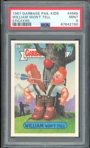 1987 Topps Garbage Pail Kids 11th Series 456b William Won’t Tell PSA 9 MINT Os11 - Picture 1 of 2
