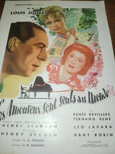 Dossier Presse Affiche Les Amoureux Sont Seuls Au Monde Louis Jouvet 1948 - Photo 1/4