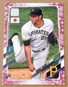 2021 Topps Japan Edition #139 Miguel Yajure Cherry Blossoms Rookie 36/99 Made - Foto 1 di 2