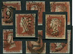 GB QV PENNY RED IMPERFORATE PLATES 46-75 RANGE ...PRICED and SOLD INDIVIDUALLY - Picture 1 of 38