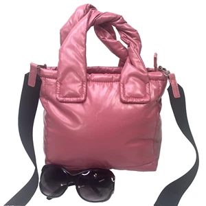 #Authentic ZARA Women’s Quilted Puffy Pink Crossbody Bag Size Small - Picture 1 of 11