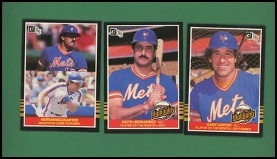 1985 Donruss Highlights Gary Carter & Keith Hernandez Baseball Cards #21, 27, 47 - Image 1 of 2