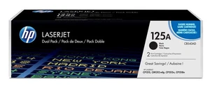 Genuine HP 125A Black Toner Cartridges Dual Pack CB540AD - Picture 1 of 1