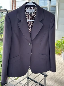 Blazer tuta donna TAHARI nero o marrone scuro taglia 8 ottime condizioni - Foto 1 di 13