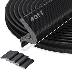 40Ft Kerf Weather Stripping Door Seal Strip for Door Frame Exterior Soundproof - Picture 1 of 8