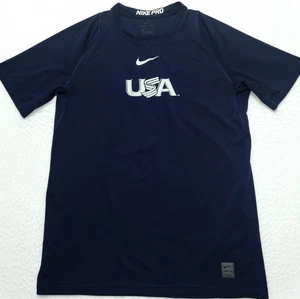TEAM ISSUED Nike Pro Dri-Fit Team USA Baseball #19 navy undershirt Men's LARGE L - Picture 1 of 8