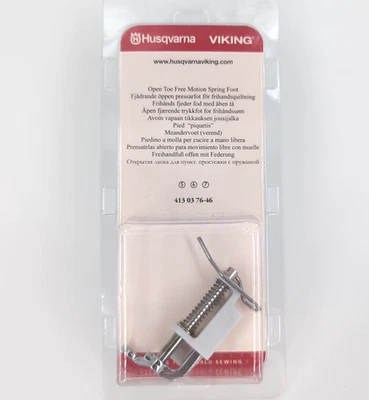 Pie de resorte Viking Husqvarna punta abierta movimiento libre 413037646 NUEVO se adapta a 5-7 Foto 1 de 4