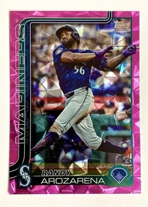 2025 Topps Series 1 - Randy Arozarena Pink Diamante Foil #111 Mariners - Picture 1 of 2