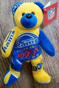 NICE 2000 Super Bowl XXXIV St. Louis Rams vs Titans Team Bear Beanie NFL Tag - Picture 1 of 5