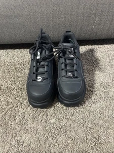 Buffalo London Damas Clásicos Gruesos Plataforma Zapatos Cuero Negro EE. UU. 8 UE 38 - Imagen 1 de 12