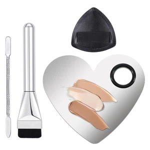 Makeup Mixing Palette Korean Set with Foundation Brush and Spatula, Professional - Picture 1 of 12