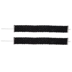 2 Pcs Sequin Necklace Women's Girl Collar Choker for Chunky Cute - Picture 1 of 17