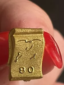 Spilla da bavero vintage 80 parole al minuto premio shorthand tono oro - Foto 1 di 1