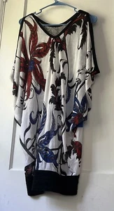 Roberto Cavalli Womens Printed V-Neck Top Tunic Size 44 - Picture 1 of 15