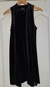 One Love Damenkleidung ärmellos Abschlussball Partykleid schwarz Velours Größe Medium - Bild 1 von 7