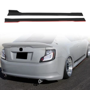 Red Black Side Skirt Extension Splitter Body Kits For Scion TC 2011-2013 - Picture 1 of 10