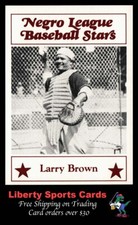 1986 Fritsch Negro League Baseball Stars #26 Larry Brown Birmingham Black Barons