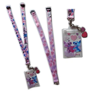 Disneyland Paris - Lanyard Stitch & Angel - With charm & pouch - New - Picture 1 of 1