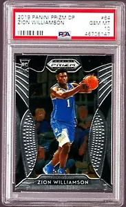 Tarjeta de baloncesto Panini Prizm DP 2019 #64 Zion Williamson RC PSA 10 NBA PELICANS - Imagen 1 de 5