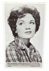 CONNIE FRANCIS Arcade Card Rock & Roll #26 Trading Card Collector Vntg 50’s 60’s - Picture 1 of 5