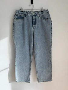 Vaqueros Good American 90s Plumero Lavado Ligero Alto Tiro Mujer’s Talla 14 - Imagen 1 de 11