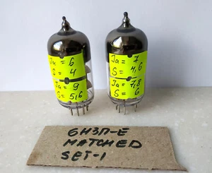 2x 6N3P-E = 2C51 6385 ECC42 Double Triode Tube MATCHED PAIR Soviet 1960-80's NEW - Picture 1 of 6