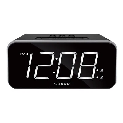 Sharp DIGITAL ALARM CLOCK | DUAL ALARM | JUMBO 1.8" WHITE LED DISPLAY | DIMMER - Image 1 of 4