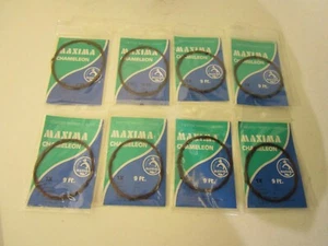 8 NEW Maxima Chameleon FLY Fishing Line Knotted Tapered Leaders, Br. 2x 9ft LR - Picture 1 of 2