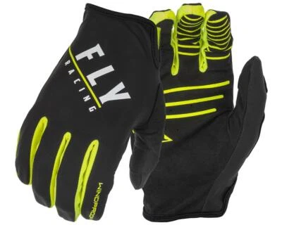 Fly Racing Windproof Gloves (Black/Hi-Vis) - Image 1 of 2