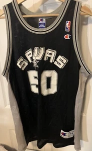Authentic Vintage Champion San Antonio Spurs David Robinson Jersey Sz 44 Large - Picture 1 of 11