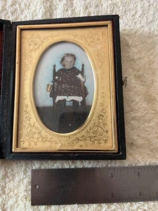 Antique tintype painted portrait - Picture 1 of 6