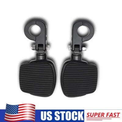 Clavijas negras con soportes cortos para barra de choque de 1,25" para Harley Road Glide EE. UU.  Foto 1 de 4