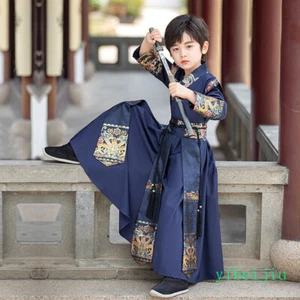 Boys' Hanfu 2025 Summer Chinese Style Children's Ancient Costume Performance Set - Picture 1 of 12