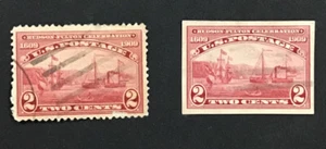 US 19 VF Used Scott #372-73, Singles 1909 Hudson Fulton (W30) - Picture 1 of 2