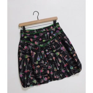 Falda Anthropologie ANNA SUI Montgolfier Seda Estampado Globo Aire Caliente Talla 6 - Imagen 1 de 11