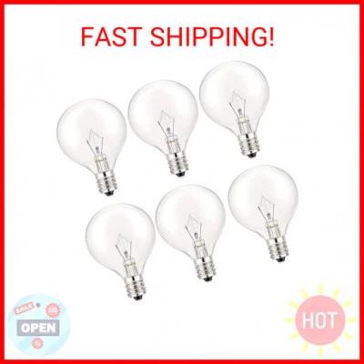 SerBion 40 Watt Light Bulbs E12 Candelabra Base 120Volt Round Light Bulb for Cha