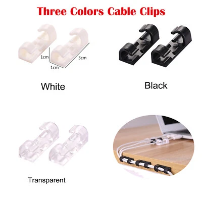 20pcs Kabelhalter Klebesockel Kabelbinder Kabelclip Kabelklemme Selbstklebend - Bild 1 von 4