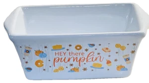 Royal Norfolk Mini Loaf Pan Hey There Pumpkin Oven & Micro & Dishwasher Safe - Picture 1 of 8