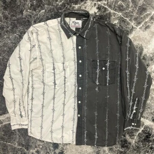 Vintage Roper Shirt Mens Large Western Barbed Wire Button Up Rodeo Cowboy Ranch - Picture 1 of 7