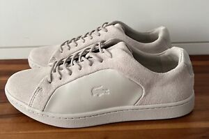 Lacoste Carnaby Evo 118 Champagne Beige Suede/Leather Women’s Sneakers Size 8.5 