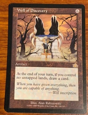 2000 Mtg Magic the Gathering Prophecy Well of Discovery #140/143 - Image 1 of 2