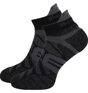 Toes&Feet Men's 2-Pack Grey Anti Odour Quick Dry Cushioned Compression Socks-S - Picture 1 of 13