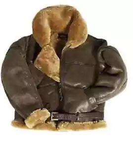British Army Military RAF Bomberjacke Lammfell Lederjacke Jacke Leather Jacket L - Bild 1 von 3
