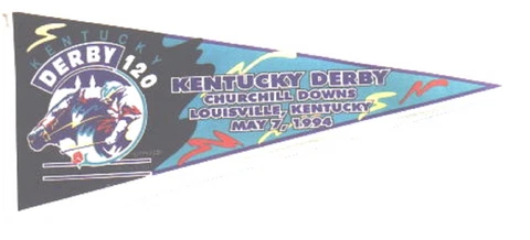 1994 - 120th Kentucky Derby Pennant in NEW, USUED, MINT Condition Cover