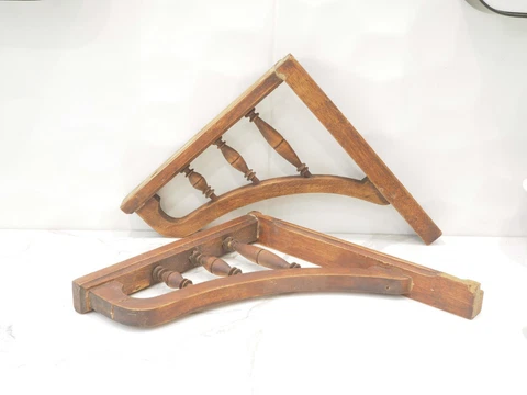 antique salvaged wooden shelf brackets Cover