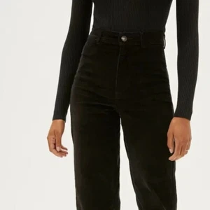Pantaloni donna Everlane The in velluto a coste elasticizzati vita alta taglia 16 neri gamba larga - Foto 1 di 12