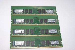 64GB 4x16GB Kingston Desktop ECC Unbuffered UDIMM RAM DDR4 2133MHZ KVR21E15D8/16 - Picture 1 of 4