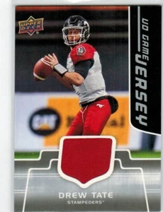 2016 Upper Deck CFL Game Jersey GJ-DT Drew Tate Calgary Stampeders SP - Foto 1 di 1