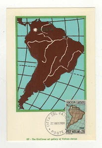 Citta Del Vaticano 1968 timbre carte Bogota sur carte maximum /TR9320 - Picture 1 of 1